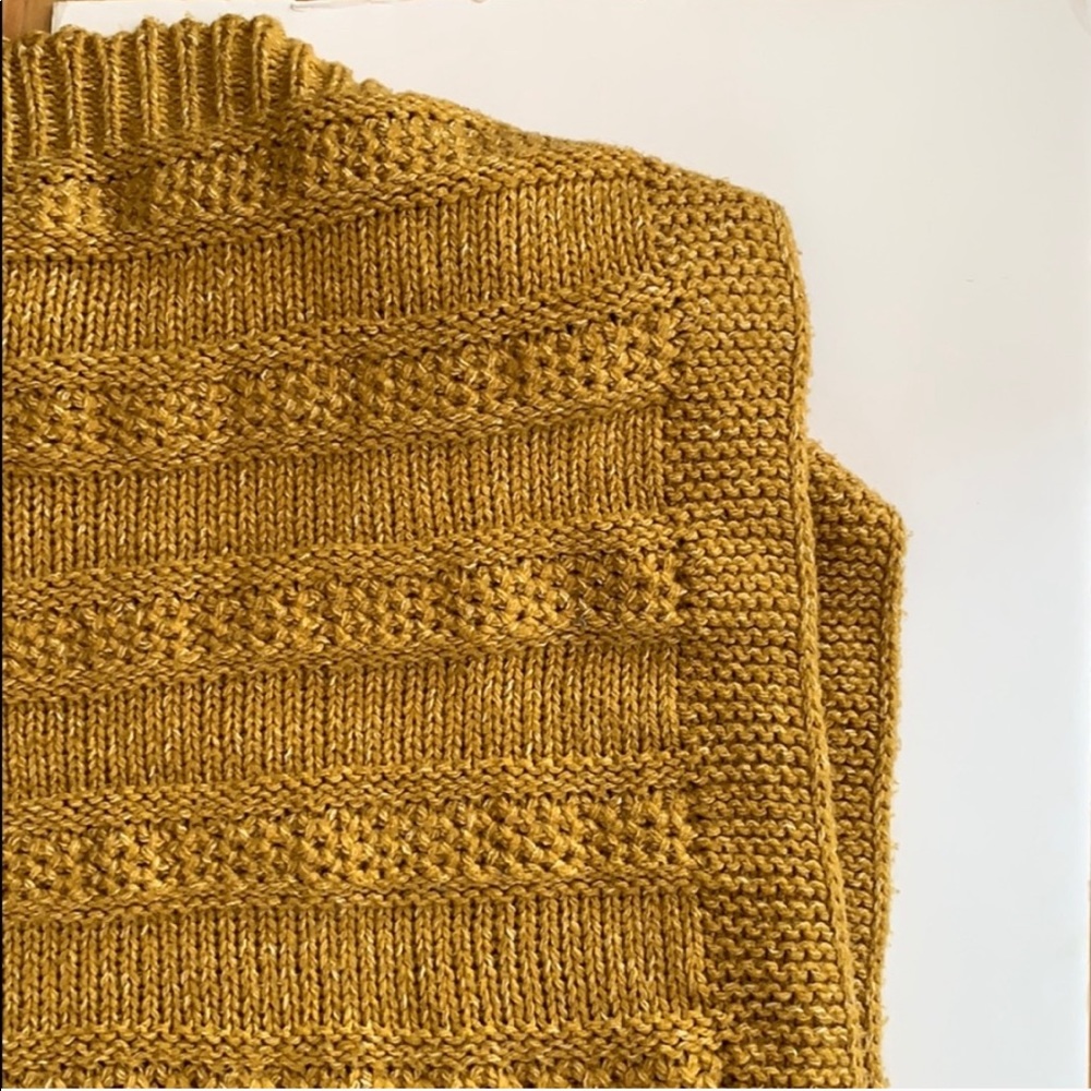 Golden Knit Throw Blanket